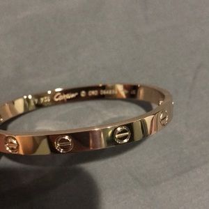 Rose gold love bracelet